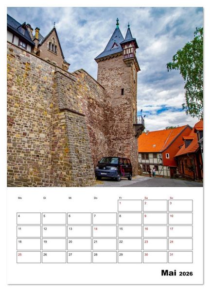 Produktbild: Schloss Wernigerode - Terminplaner (Wandkalender 2026 DIN A2 hoch), CALVENDO Monatskalender