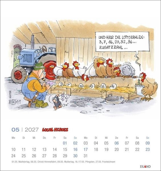 Produktbild: Local Heroes Postkartenkalender 2027 - Vom Leben hinter&acute;m Deich