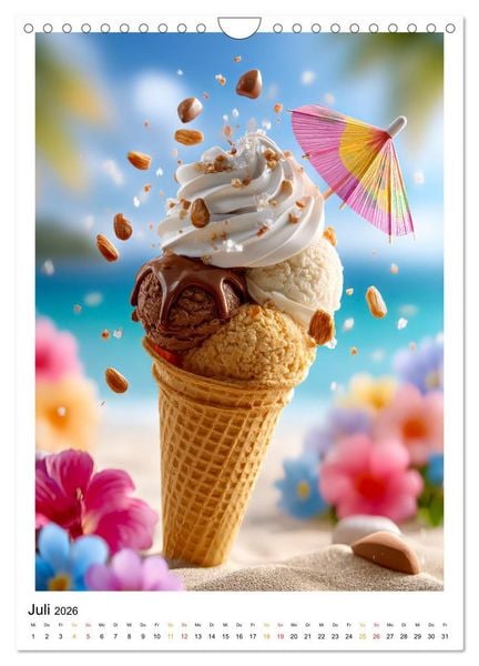 Produktbild: Lecker Eis (Wandkalender 2026 DIN A4 hoch), CALVENDO Monatskalender