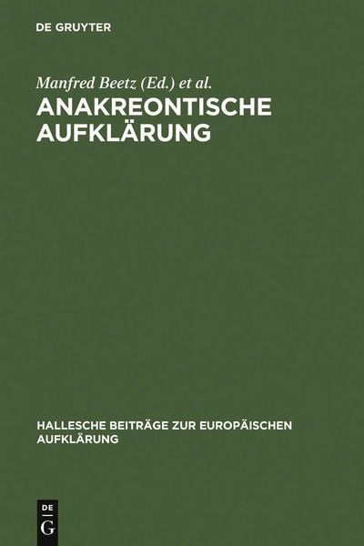 Produktbild: Anakreontische Aufkl&auml;rung