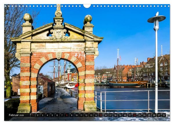 Produktbild: EMDEN Seehafenstadt mit Flair (Wandkalender 2026 DIN A3 quer), CALVENDO Monatskalender