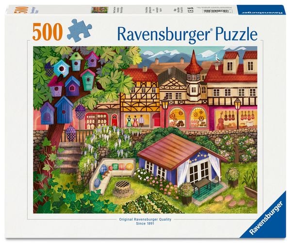 Produktbild: Erwachsenenpuzzle 500 Teile - Kleinstadtidylle