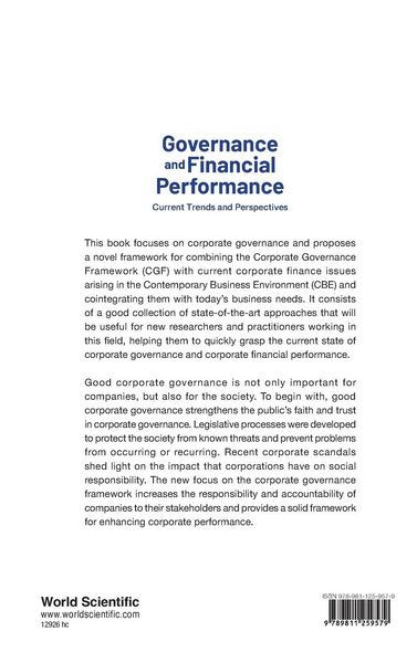 Produktbild: Governance and Financial Performance