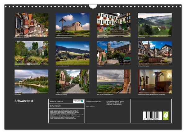 Produktbild: Schwarzwald (Wandkalender 2026 DIN A3 quer), CALVENDO Monatskalender