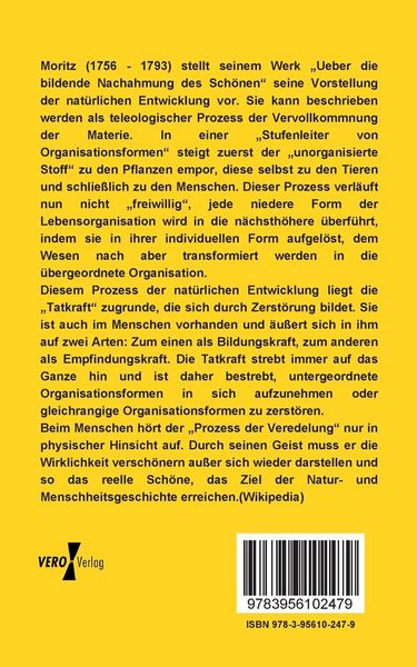 Produktbild: Ueber die bildende Nachahmung des Sch&ouml;nen