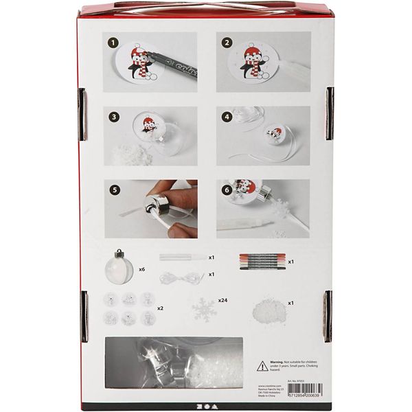 Produktbild: Creativ Company DIY Sets Dekoartikel Zweiteilige Deko-Kugeln, Christbaum-Schmuck, Kreativ Box