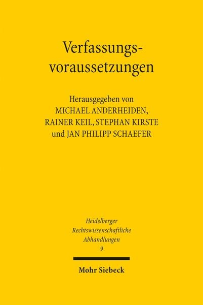 Produktbild: Verfassungsvoraussetzungen