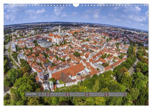 Produktbild: Meine Heimat von oben - Luftbilder von Augsburg (Wandkalender 2026 DIN A3 quer), CALVENDO Monatskalender
