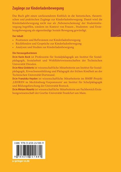 Produktbild: Zug&auml;nge zur Kinderladenbewegung