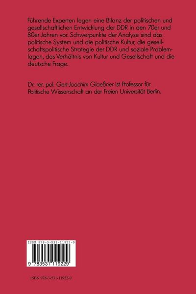 Produktbild: Die DDR in der &Auml;ra Honecker