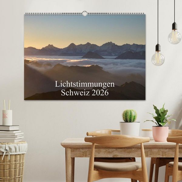 Produktbild: Lichtstimmungen Schweiz 2026 (Wandkalender 2026 DIN A2 quer), CALVENDO Monatskalender
