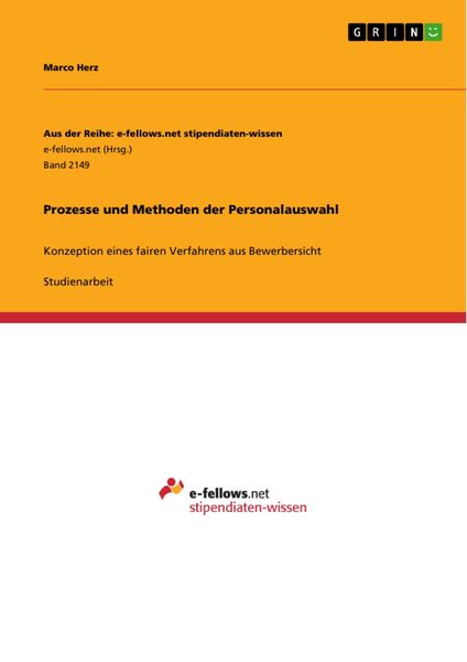 Produktbild: Prozesse und Methoden der Personalauswahl