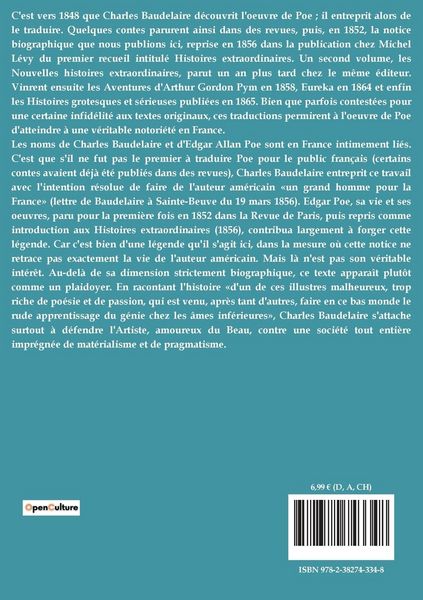 Produktbild: Edgar Poe, sa vie et ses oeuvres