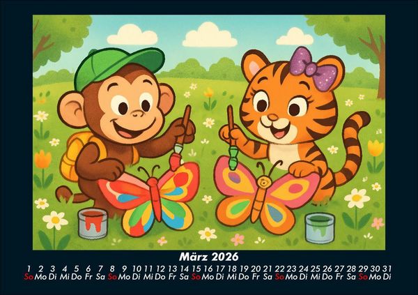 Produktbild: Milo & Tina - Ein Jahr voller Freundschaft 2026 Fotokalender DIN A5