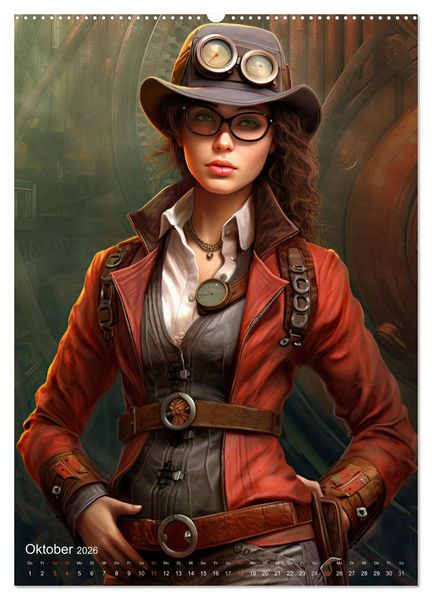Produktbild: Steampunk Ladies (Wandkalender 2026 DIN A2 hoch), CALVENDO Monatskalender
