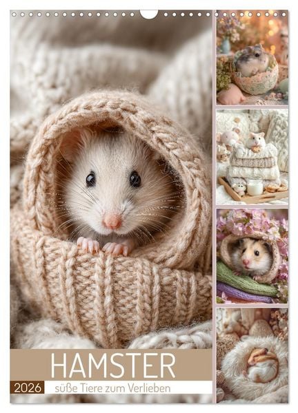 Produktbild: Hamster - s&uuml;&szlig;e Tiere zum Verlieben (Wandkalender 2026 DIN A3 hoch), CALVENDO Monatskalender
