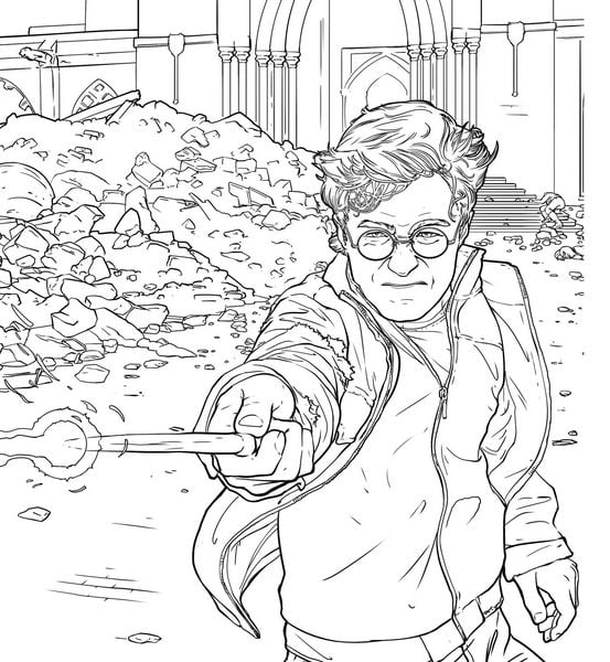 Produktbild: Aus den Filmen zu Harry Potter: Glow-in-the-Dark Malbuch