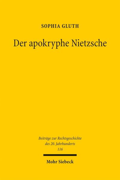 Produktbild: Gluth, S: Der apokryphe Nietzsche