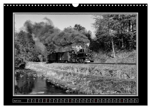 Produktbild: Unter Dampf - Mit der Pre&szlig;nitztalbahn durchs Erzgebirge (Wandkalender 2026 DIN A3 quer), CALVENDO Monatskalender