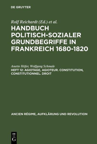 Produktbild: Agiotage, agioteur. Constitution, constitutionnel. Droit