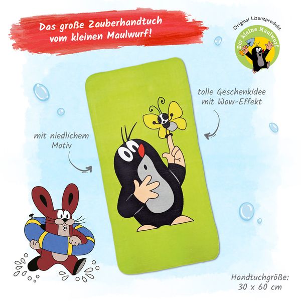 Produktbild: Tr&ouml;tsch Der kleine Maulwurf Zauberhandtuch 30 x 60 cm