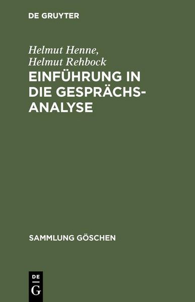 Produktbild: Einf&uuml;hrung in die Gespr&auml;chsanalyse