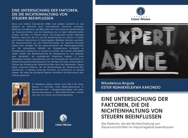 Produktbild: Eine Untersuchung der Faktoren, die die Nichteinhaltung von Steuern Beeinflussen