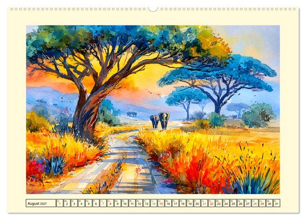 Produktbild: Afrikas Seele. Leuchtende Horizonte zwischen Wildnis und Weite (Wandkalender 2027 DIN A2 quer), CALVENDO Monatskalender