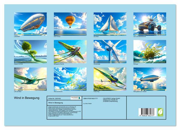 Produktbild: Wind in Bewegung (Wandkalender 2026 DIN A3 quer), CALVENDO Monatskalender