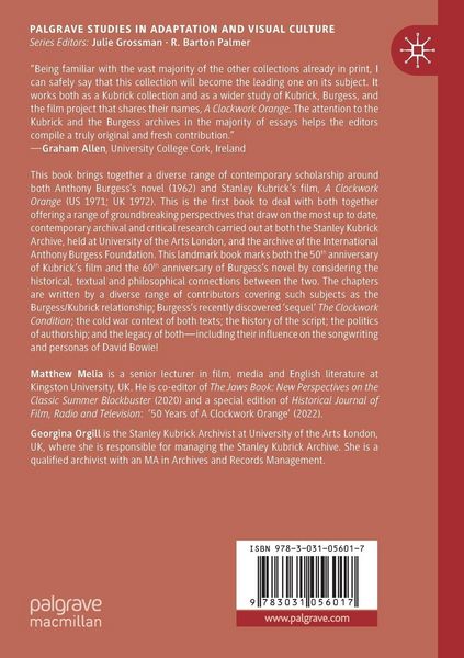 Produktbild: Anthony Burgess, Stanley Kubrick and A Clockwork Orange