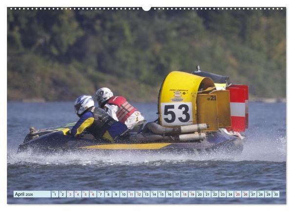 Produktbild: Hovercraft Racing on the Thuringian Sea (Wall Calendar 2026 DIN A2 landscape), CALVENDO 12 Month Wall Calendar