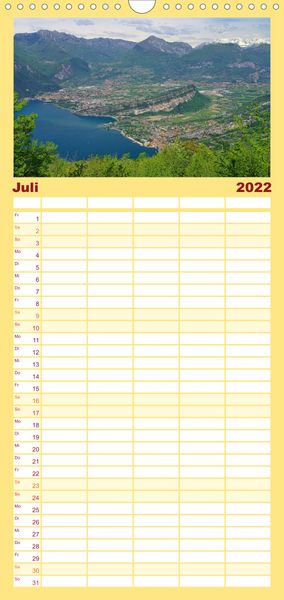 Produktbild: Familienplaner Gardasee (Wandkalender 2022 , 21 cm x 45 cm, hoch)