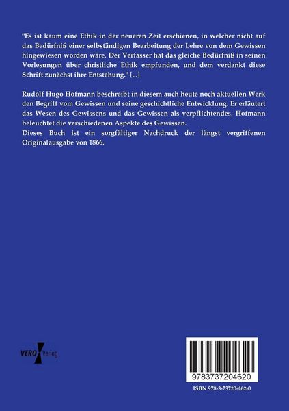 Produktbild: Die Lehre von dem Gewissen