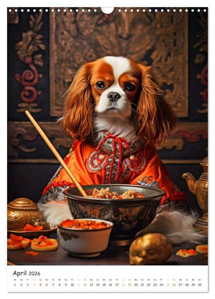 Produktbild: Hunde & Ramen - Ein Jahr voller Genuss und Freude (Wandkalender 2026 DIN A3 hoch), CALVENDO Monatskalender