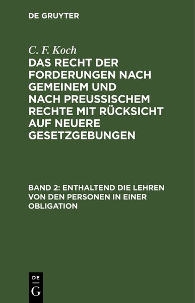 Produktbild: Enthaltend die Lehren von den Personen in einer Obligation