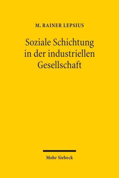 Produktbild: Soziale Schichtung in der industriellen Gesellschaft