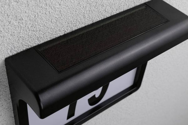 Paulmann 95388 Solar-Hausnummernleuchte 0.05W Warmweiß Schwarz