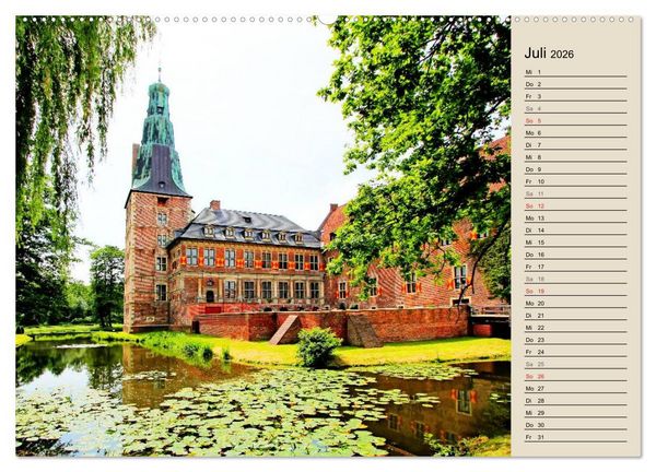 Produktbild: Burgen und Schl&ouml;sser im M&uuml;nsterland (Wandkalender 2026 DIN A2 quer), CALVENDO Monatskalender