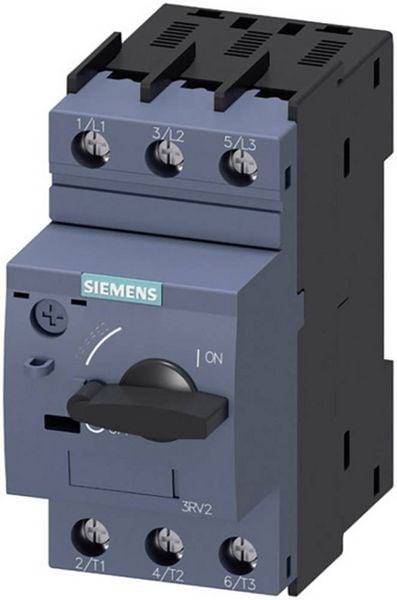 Siemens 3RV2011-1GA10 Leistungsschalter 1 St. Einstellbereich (Strom): 4.5 - 6.3 A Schaltspannung (max.): 690 V/AC (B x H x T) 45 x 97 x 97 mm