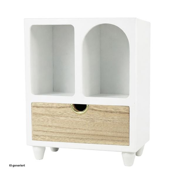 Produktbild: HTI-Living Minikommode mit Schublade MDF Aufbewahrungsschrank mit offenen F&auml;chern