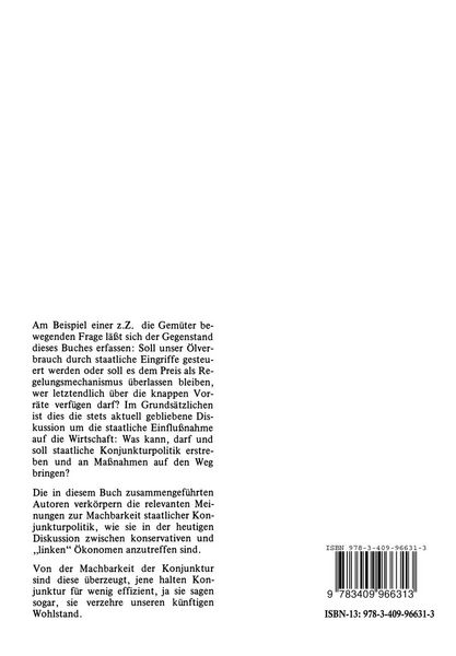 Produktbild: Konjunktursteuerung &mdash; eine Illusion?