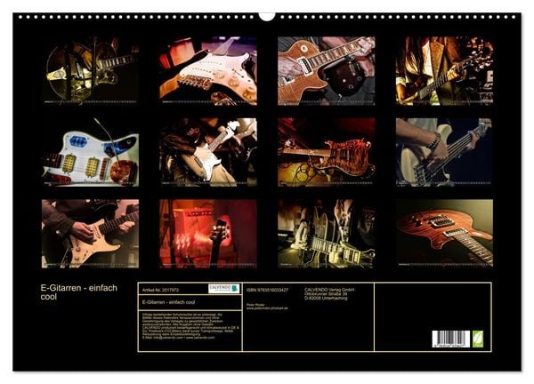 Produktbild: E-Gitarren - einfach cool (Wandkalender 2026 DIN A2 quer), CALVENDO Monatskalender