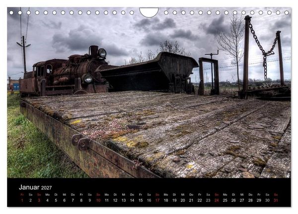 Produktbild: Verlassene Orte - Die Lokomotivwerkstatt (Wandkalender 2027 DIN A4 quer), CALVENDO Monatskalender