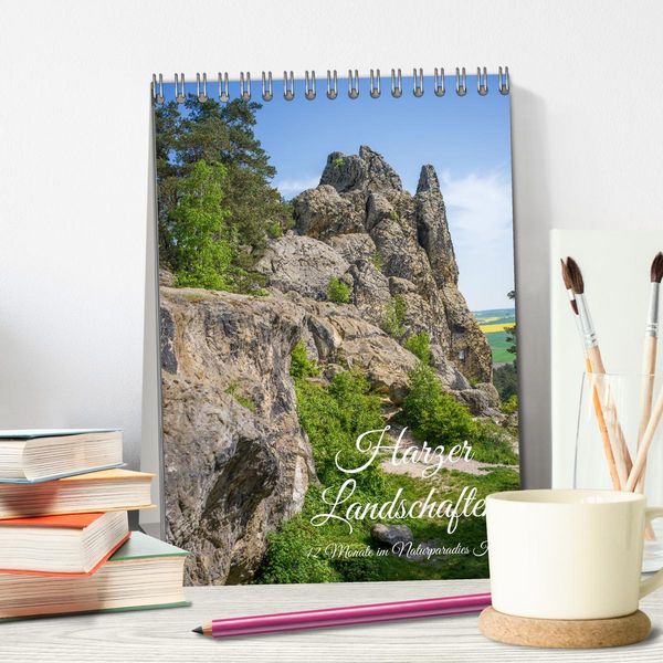 Produktbild: Harzer Landschaften - 12 Monate im Naturparadies Harz (Tischkalender 2026 DIN A5 hoch), CALVENDO Monatskalender