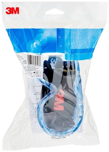Produktbild: 3M Fahrenheit FHEIT Vollsichtbrille mit Antikratz-Schutz Blau, Schwarz EN 166 DIN 166