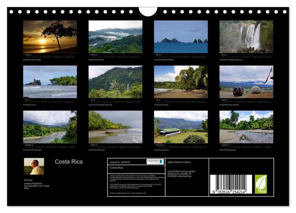 Produktbild: Costa Rica (Wandkalender 2026 DIN A4 quer), CALVENDO Monatskalender