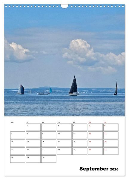 Produktbild: Bodenseeradweg - Auf dem Bodensee durch 3 L&auml;nder (Wandkalender 2026 DIN A3 hoch), CALVENDO Monatskalender