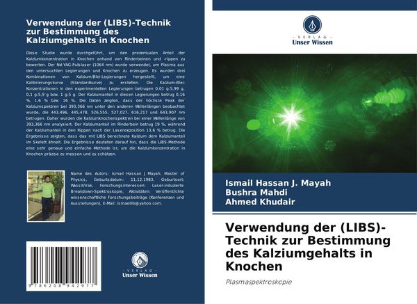 Produktbild: Verwendung der (LIBS)-Technik zur Bestimmung des Kalziumgehalts in Knochen