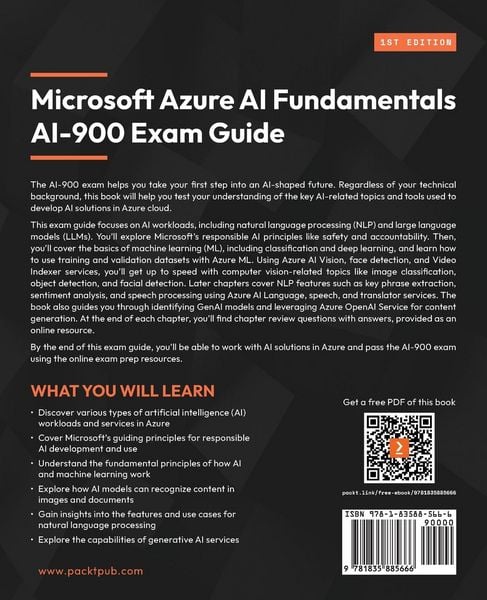 Produktbild: Microsoft Azure AI Fundamentals AI-900 Exam Guide