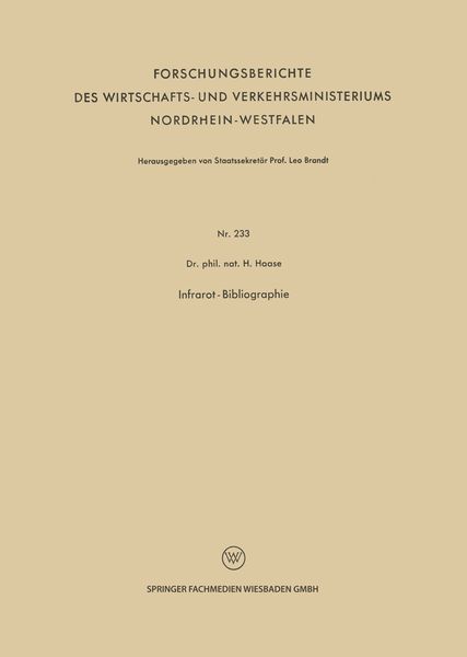 Produktbild: Infrarot-Bibliographie